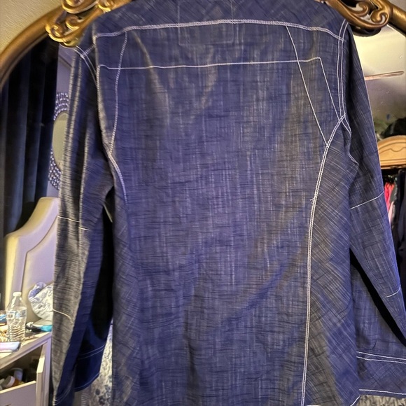 Buckle black Men's Denim Shirt - Dark Blue - Picture 3 of 5